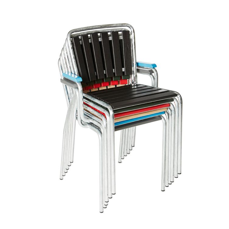 Haefeli Stuhl von Embru | Gartenstuhl ohne Armlehnen - 5