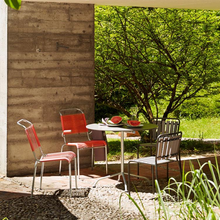 Haefeli Gartentisch von Embru | quadratisch 65 x 65 / 80 x 80 cm - 5