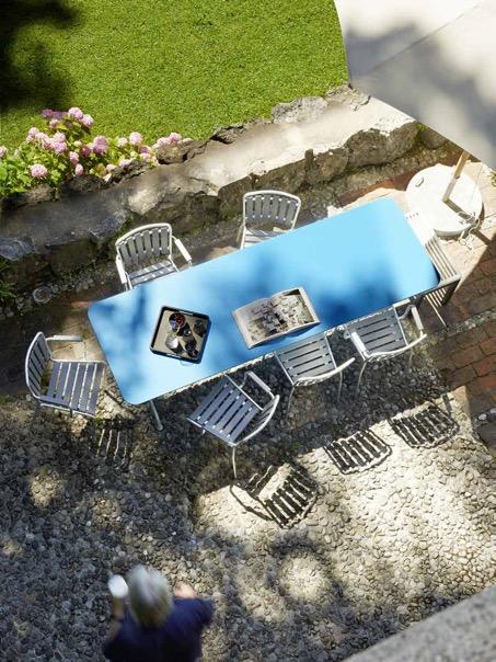 Haefeli Gartentisch von Embru | rechteckig 120 - 240 cm, Embru, Max Ernst Haefeli, Tisch, Gartenmöbel