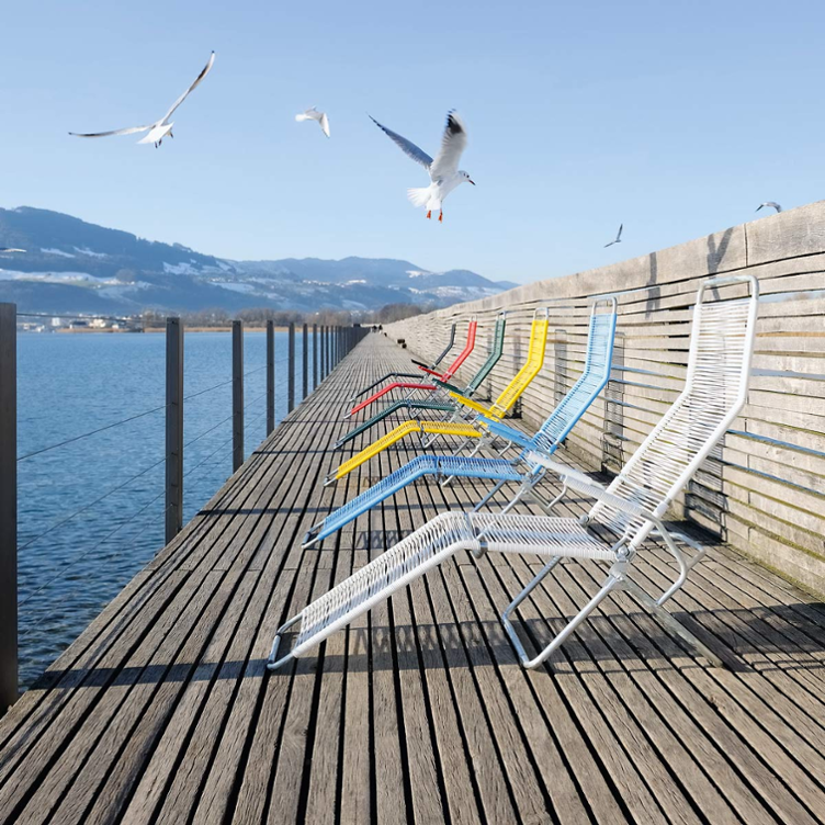 Altorfer Liegestuhl von Embru | Spaghetti-Liege, Embru, Huldreich Altorfer, Liege, Gartenmöbel