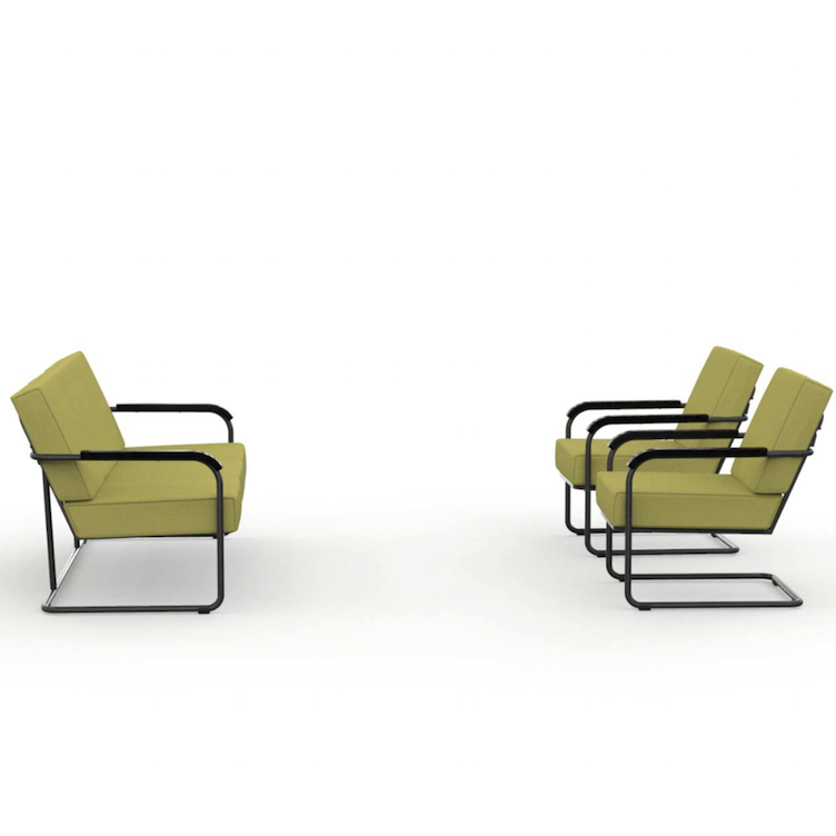 Moser Sofa von Embru | Gestell Tiefschwarz, Embru, Werner Max Moser, Sofa, Wohnmöbel