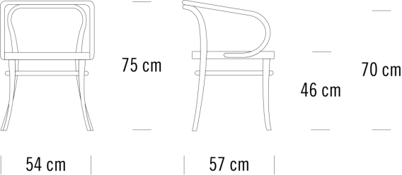 Bugholzstuhl 209 von Thonet | Sitzrohrgeflecht, Thonet, Werkentwurf , Stuhl, Wohnmöbel