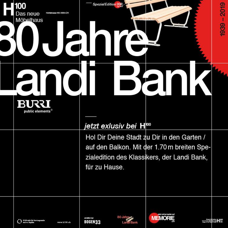 H100 – feiert 80 Jahre Landi Bank mit einer Sonderedition