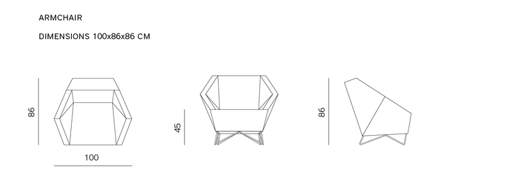 3Angle Sessel von Prostoria, Prostoria, Sessel, Wohnmöbel
