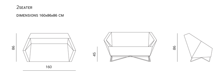 3Angle Sofa von Prostoria, Prostoria, Sofa, Wohnmöbel