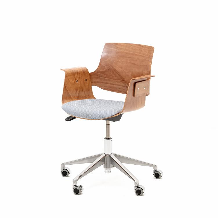 Chaise d`atelier Marchand de Embru | rembourré avec des patins ou des roues