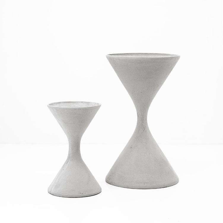 Vaso per piante a fuso in eternit