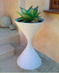 Spindel Pflanzentopf von Eternit, Eternit, Blumentopf + Pflanzengefäss, Gartenmöbel