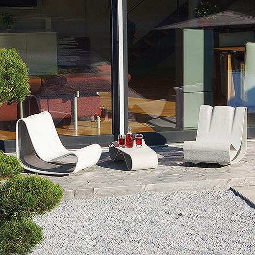 Guhl Tisch von Willy Guhl für Eternit, Eternit, Willy Guhl, Tisch, Gartenmöbel, Lounge, Gartenmöbel