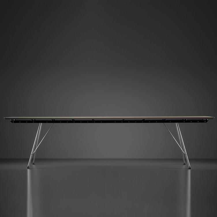 Unistandardtisch von Atelier Alinea | 150 - 300cm | Birke, Linoleum, Vollkern und Nussbaum, Atelier Alinea, Ueli Biesenkamp, Tisch, Wohnmöbel