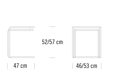 Beistelltisch Set B 97 von Marcel Breuer für Thonet | Pure Materials, Thonet, Werkentwurf , Beistelltisch + Couchtisch, Wohnmöbel