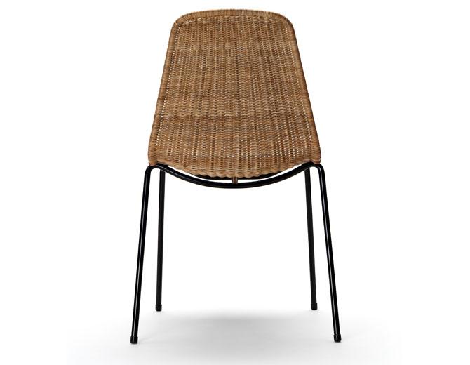 Basket Chair Gian Franco Legler | Indoor Rattanstuhl mit schwarzem Gestell, Feelgood Designs, Gian Franco Legler, Stuhl, Wohnmöbel