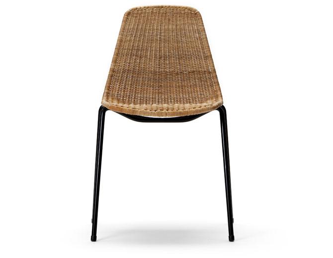 Basket Chair Gian Franco Legler | Indoor Rattanstuhl mit schwarzem Gestell, Feelgood Designs, Gian Franco Legler, Stuhl, Wohnmöbel