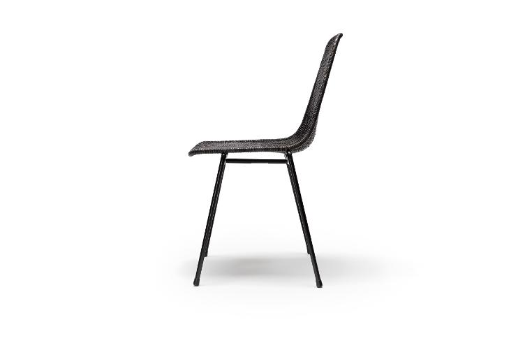 Basket Chair Gian Franco Legler | Indoor Rattanstuhl mit schwarzem Gestell, Feelgood Designs, Gian Franco Legler, Stuhl, Wohnmöbel