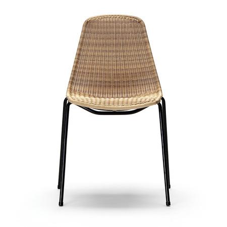 Basket Chair Gian Franco Legler | Indoor Rattanstuhl mit schwarzem Gestell, Feelgood Designs, Gian Franco Legler, Stuhl, Wohnmöbel