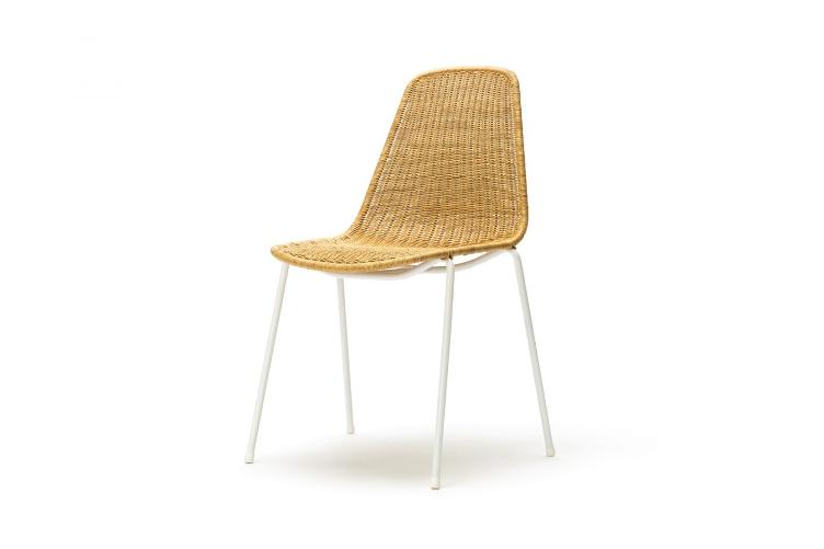 Basket Chair Gian Franco Legler | Indoor Rattanstuhl mit weissem Gestell, Feelgood Designs, Gian Franco Legler, Stuhl, Wohnmöbel