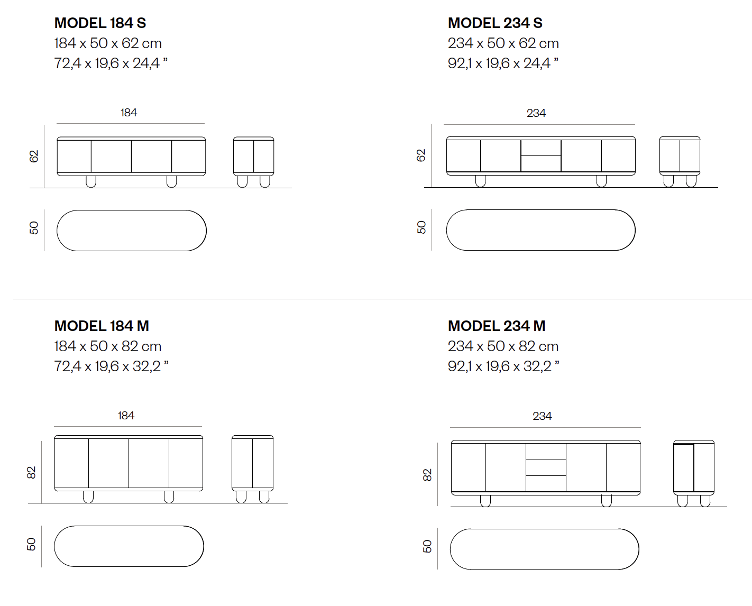 BD Barcelona Explorer Sideboard | Diverse Grössen und Farben, BD Barcelona, Sideboard + Kommode, Wohnmöbel