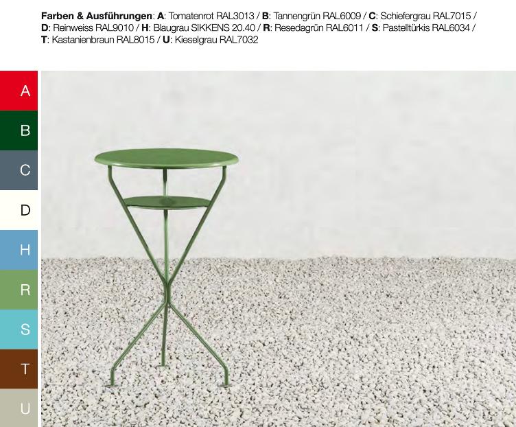 Klassischer Bistrotisch von Atelier Alinea | Ø 45 cm, Atelier Alinea, Werkentwurf , Tisch, Gartenmöbel, Lounge, Gartenmöbel