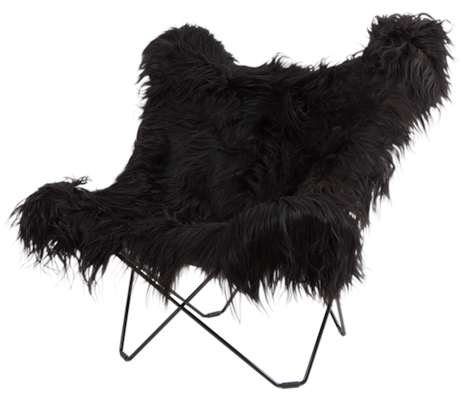 Butterfly Chair Iceland Mariposa von Cuero | Butterfly Sessel Lammfell Indoor, Cuero Design, Antonio Bonet, Juan Kurchan und Jorge Ferrari Hardoy, Sessel, Wohnmöbel