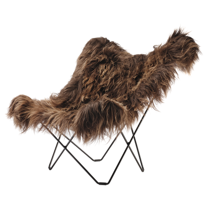 Butterfly Chair Iceland Mariposa von Cuero | Butterfly Sessel Lammfell Indoor, Cuero Design, Antonio Bonet, Juan Kurchan und Jorge Ferrari Hardoy, Sessel, Wohnmöbel