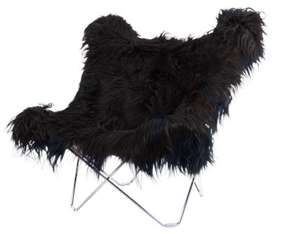 Butterfly Chair Iceland Mariposa von Cuero | Butterfly Sessel Lammfell Indoor, Cuero Design, Antonio Bonet, Juan Kurchan und Jorge Ferrari Hardoy, Sessel, Wohnmöbel