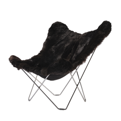 Butterfly Chair Iceland Mariposa von Cuero | Butterfly Sessel Lammfell Indoor, Cuero Design, Antonio Bonet, Juan Kurchan und Jorge Ferrari Hardoy, Sessel, Wohnmöbel