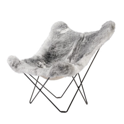 Butterfly Chair Iceland Mariposa von Cuero | Butterfly Sessel Lammfell Indoor, Cuero Design, Antonio Bonet, Juan Kurchan und Jorge Ferrari Hardoy, Sessel, Wohnmöbel