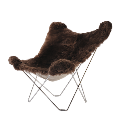 Butterfly Chair Iceland Mariposa von Cuero | Butterfly Sessel Lammfell Indoor, Cuero Design, Antonio Bonet, Juan Kurchan und Jorge Ferrari Hardoy, Sessel, Wohnmöbel
