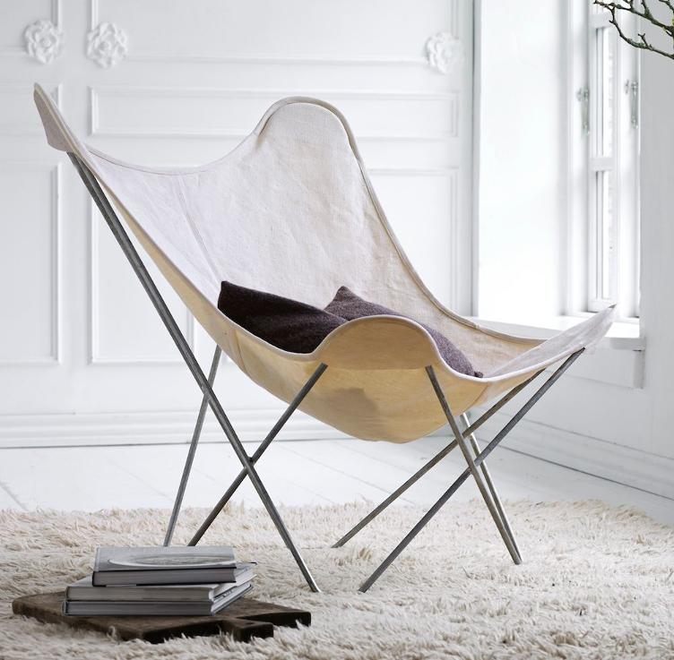 Butterfly Chair Canvas Mariposa von Cuero | Butterfly Sessel Canvas Indoor, Cuero Design, Antonio Bonet, Juan Kurchan und Jorge Ferrari Hardoy, Sessel, Wohnmöbel
