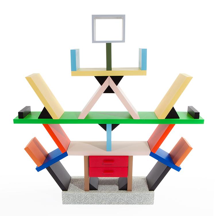 Carlton Bücherregal von Ettore Sottsass für Memphis Milano, Memphis Milano, Ettore Sottsass, Regal, Wohnmöbel