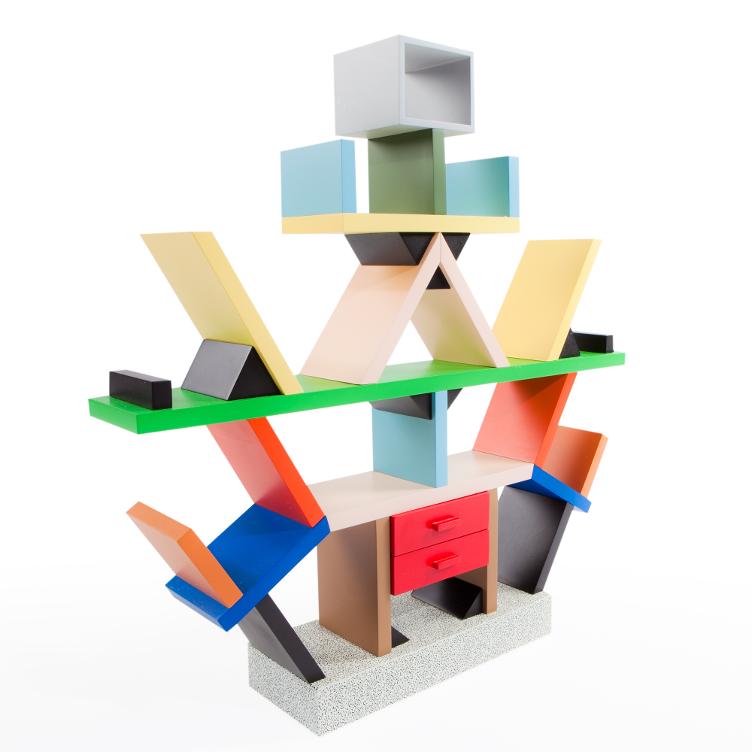 Carlton Bücherregal von Ettore Sottsass für Memphis Milano, Memphis Milano, Ettore Sottsass, Regal, Wohnmöbel