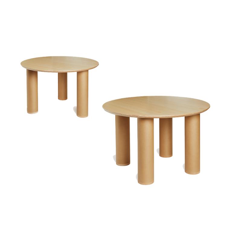 Carta Round Table von Shigeru Ban | Dreibeintisch und Vierbeintisch