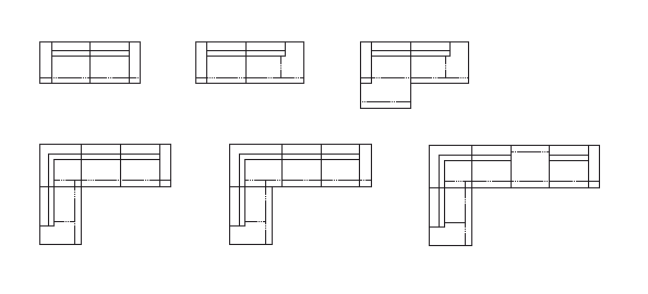 Cloud 2-Sitzer Sofa und Chaise Longue von Prostoria, Prostoria, Sofa, Wohnmöbel