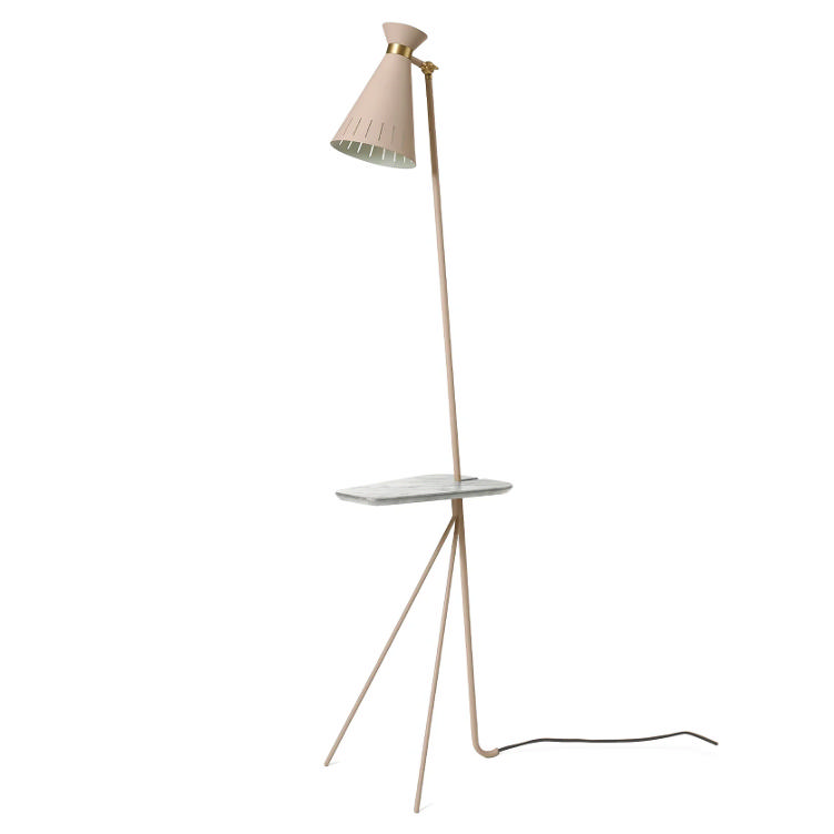 Cone Floor Lamp with Table von Svend Aage Holm-Sørensen, Warm Nordic, Svend Aage Holm-Sørensen, Stehleuchten, Leuchten