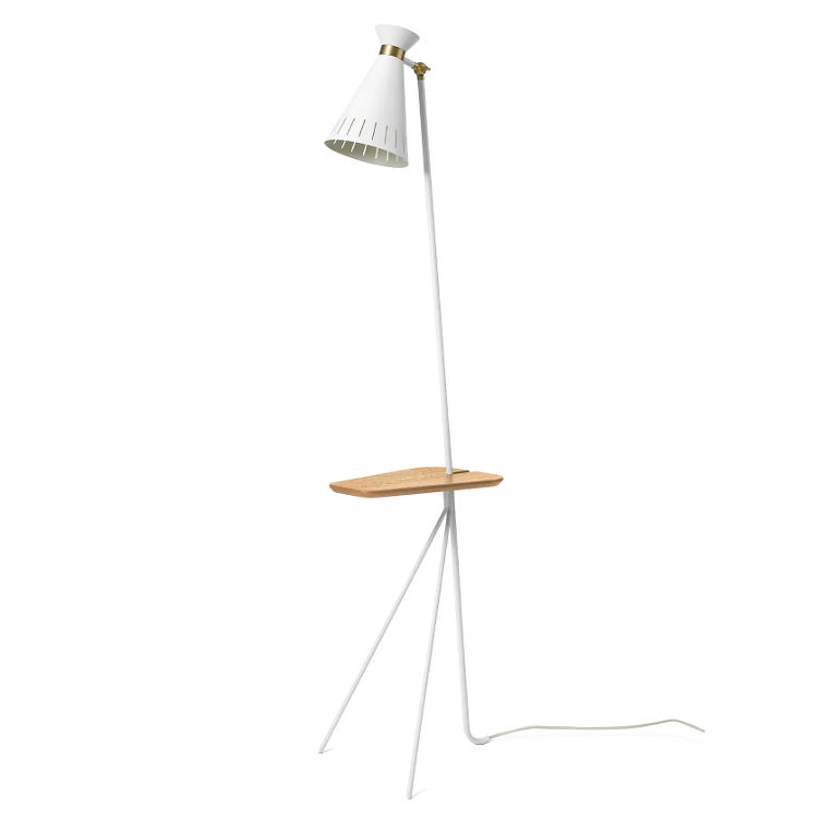 Cone Floor Lamp with Table von Svend Aage Holm-Sørensen, Warm Nordic, Svend Aage Holm-Sørensen, Stehleuchten, Leuchten
