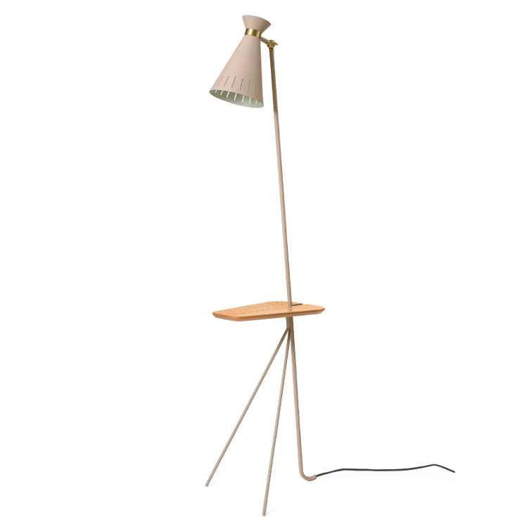 Cone Floor Lamp with Table von Svend Aage Holm-Sørensen, Warm Nordic, Svend Aage Holm-Sørensen, Stehleuchten, Leuchten