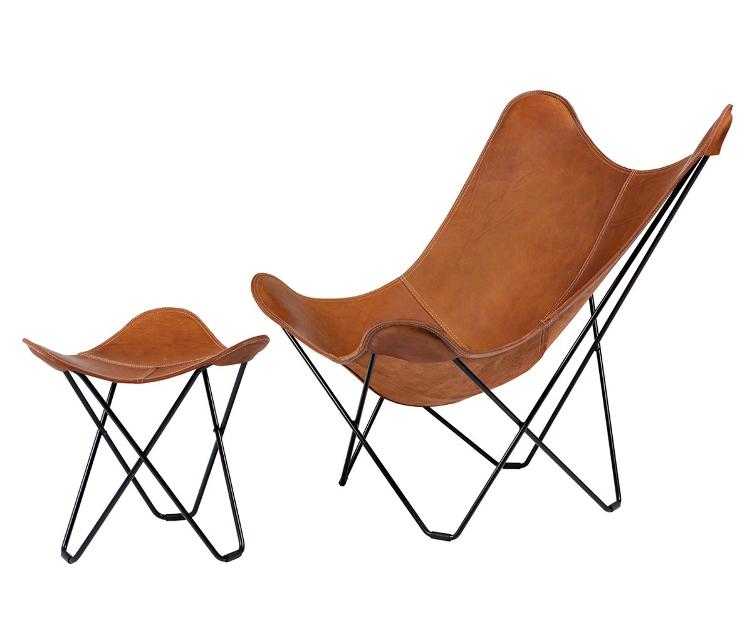 Cuero Pampa Flying Goose Hocker, Cuero Design, Hocker, Wohnmöbel