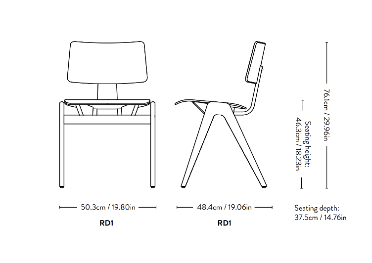Daystak Side Chair RD1 von &Tradition, &Tradition, Stuhl, Wohnmöbel