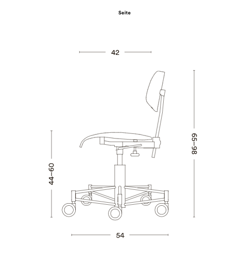 S 197 R20 Drehstuhl von Egon Eiermann | Buche schwarz gebeizt mit Chromstahl-Gestell, Wilde + Spieth, Egon Eiermann, Bürostuhl, Wohnmöbel