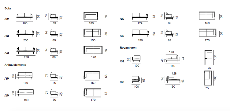 DS-175 Sofa von de Sede, de Sede, Werkentwurf , Sofa, Wohnmöbel