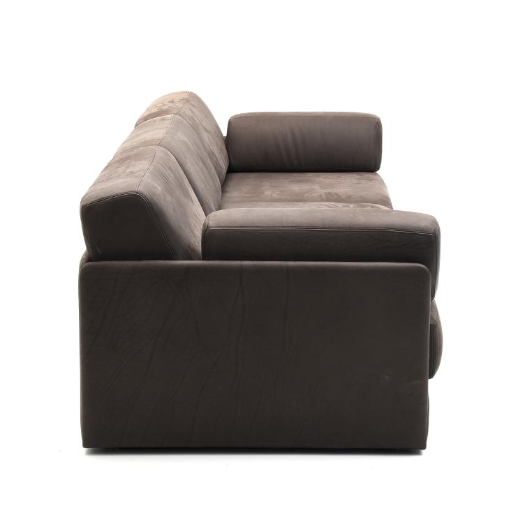 DS-76 Sofa von de Sede | Spezialedition H100 | Ausstellungsstück in Leder Naturale Umbra, de Sede, Werkentwurf , Sofa, Wohnmöbel