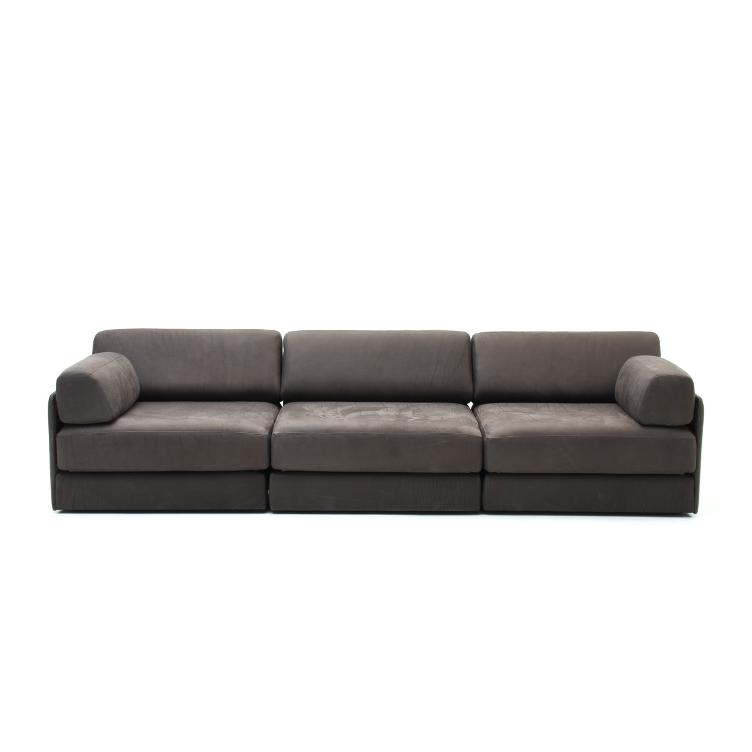 DS-76 Sofa von de Sede | Spezialedition H100 | Ausstellungsstück in Leder Naturale Umbra, de Sede, Werkentwurf , Sofa, Wohnmöbel