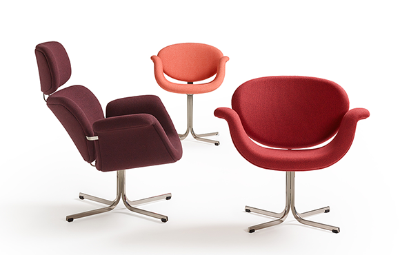 Little Tulip Chair von Pierre Paulin für Artifort | Sessel mit Kreuzsockel, Artifort, Pierre Paulin, Stuhl, Wohnmöbel