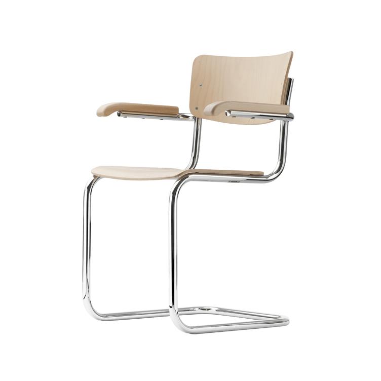 Freischwingerstuhl S 43 von Mart Stam für Thonet | mit Armlehnen, Thonet, Mart Stam, Stuhl, Wohnmöbel