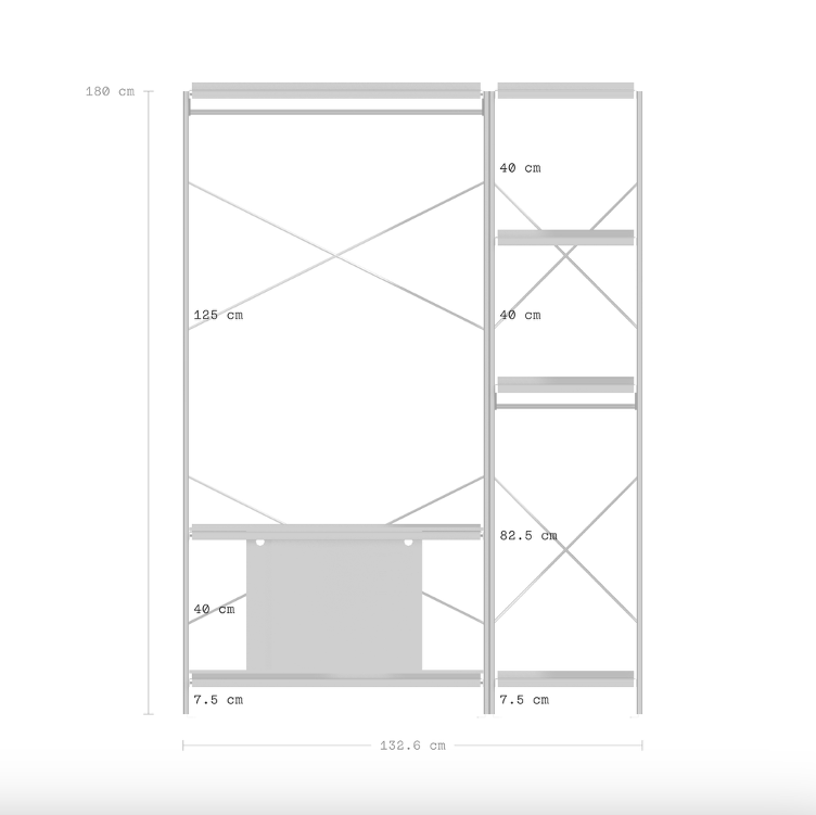 Garderobe von Lehni | 132 x 33 x 180 cm, Lehni, Andreas Christen, Garderobe, Wohnmöbel