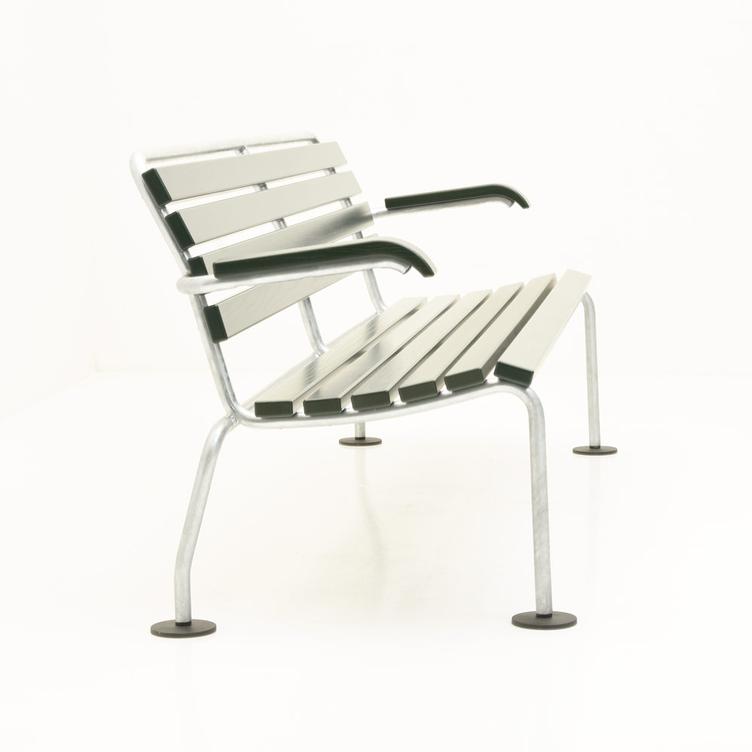 Gartenbank von Atelier Alinea | mit Rücken- und Armlehnen | 180/300cm, Atelier Alinea, Werkentwurf , Sitzbank, Gartenmöbel