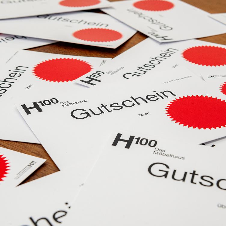 H100 Gutschein | Diverse Beträge, Diverses, Wohnmöbel