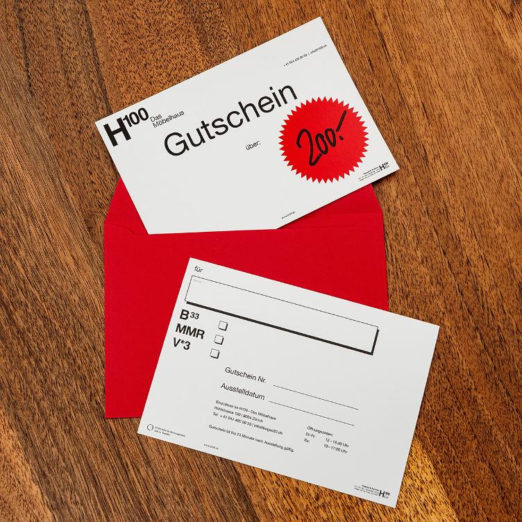 H100 Gutschein | Diverse Beträge, Diverses, Wohnmöbel