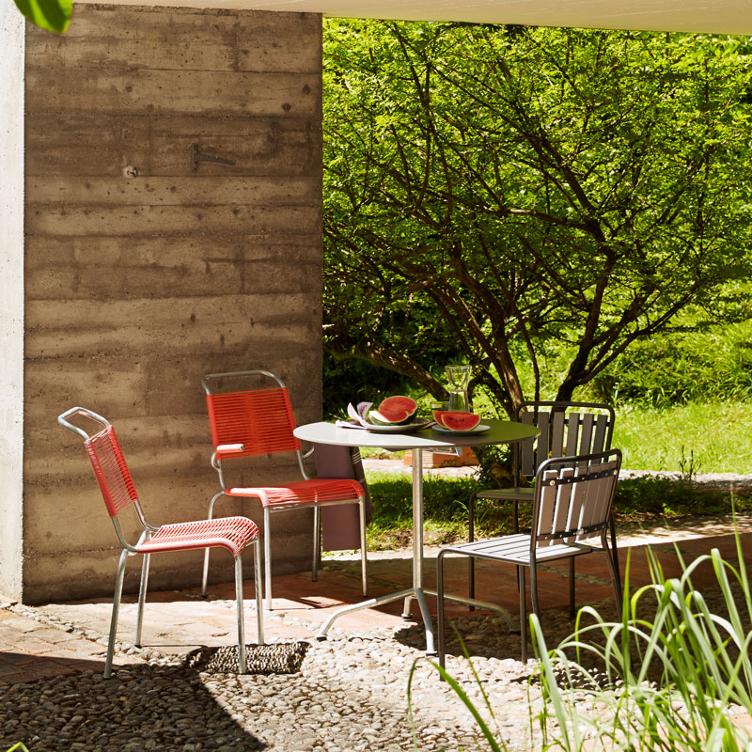 Haefeli Gartentisch von Embru | rund Ø 60 - 90 cm, Embru, Max Ernst Haefeli, Tisch, Gartenmöbel