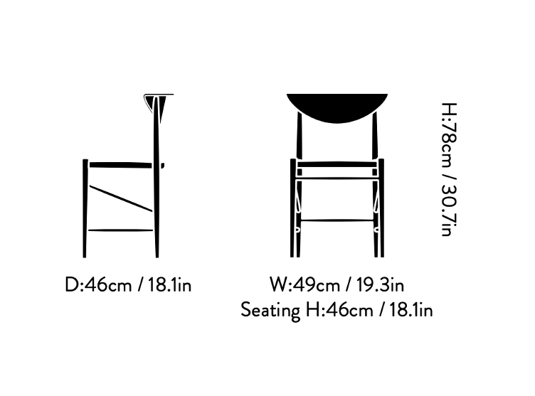 Drawn HM3 Stuhl von Peter Hvidt und Orla Mølgaard-Nielsen - 13